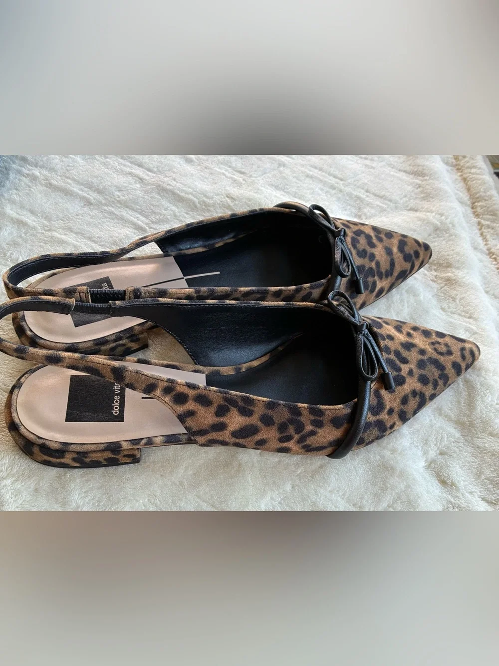 Dolce Vita Women's Leopard Print Pointed Slingback Flats Size 8.5